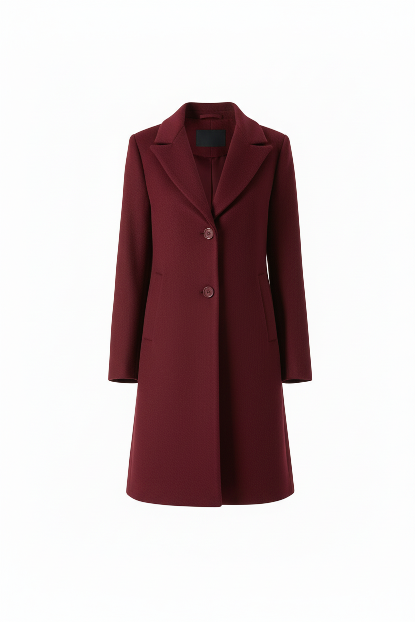 Cappotto misto Viscosa Midi in Velour