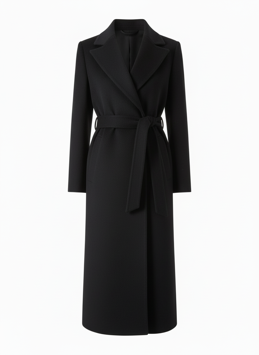 Cappotto Vestaglia Midi in Misto Viscosa