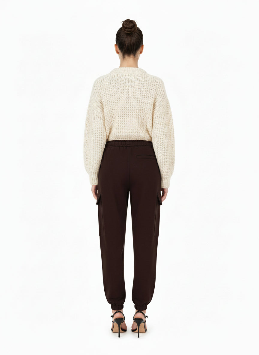 Pantaloni Jogger Cargo in Tessuto Poliviscosa