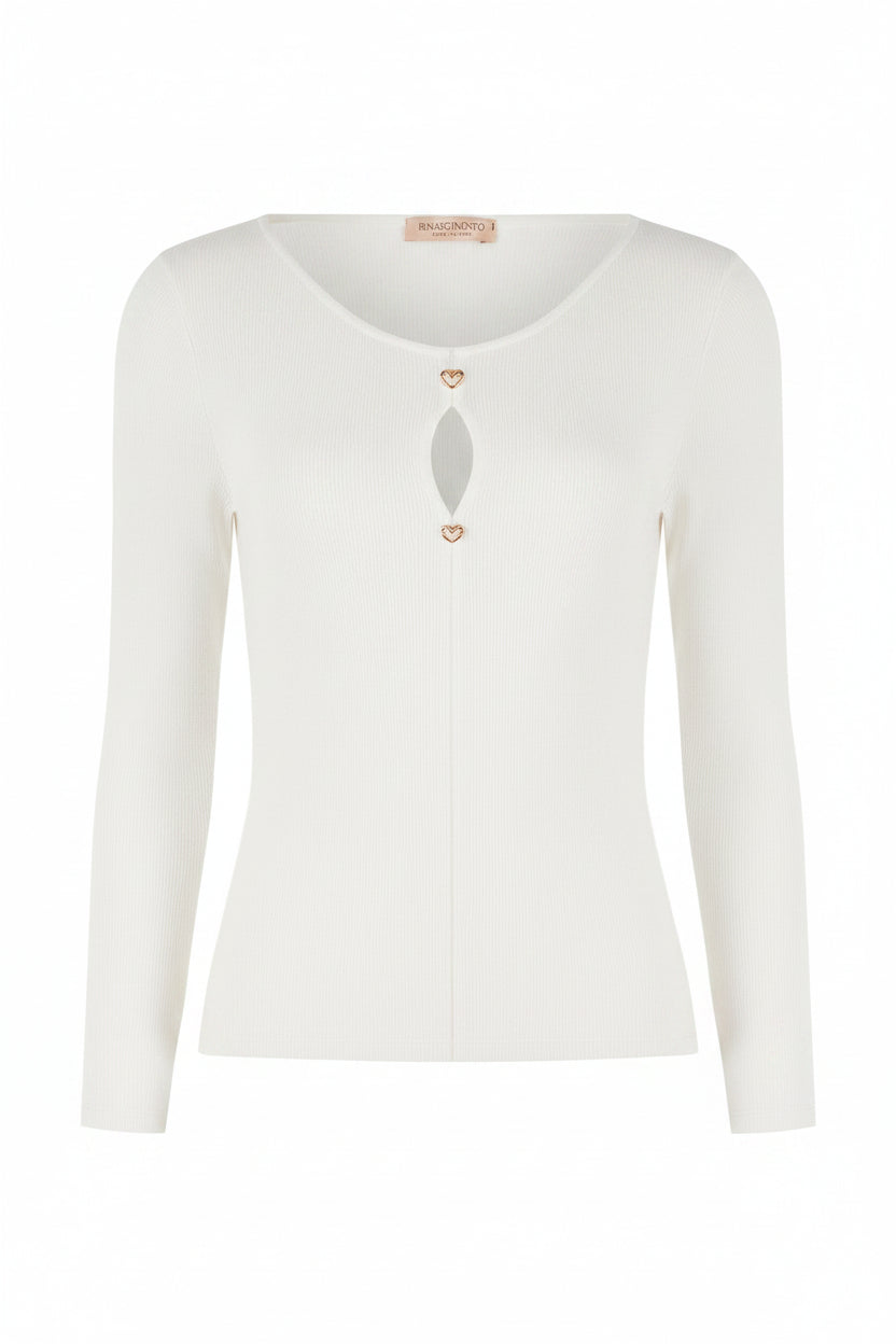 Maglia Manica Lunga Costine Cotone