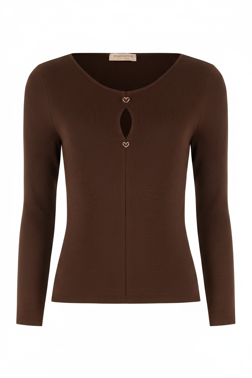 Maglia Manica Lunga Costine Cotone