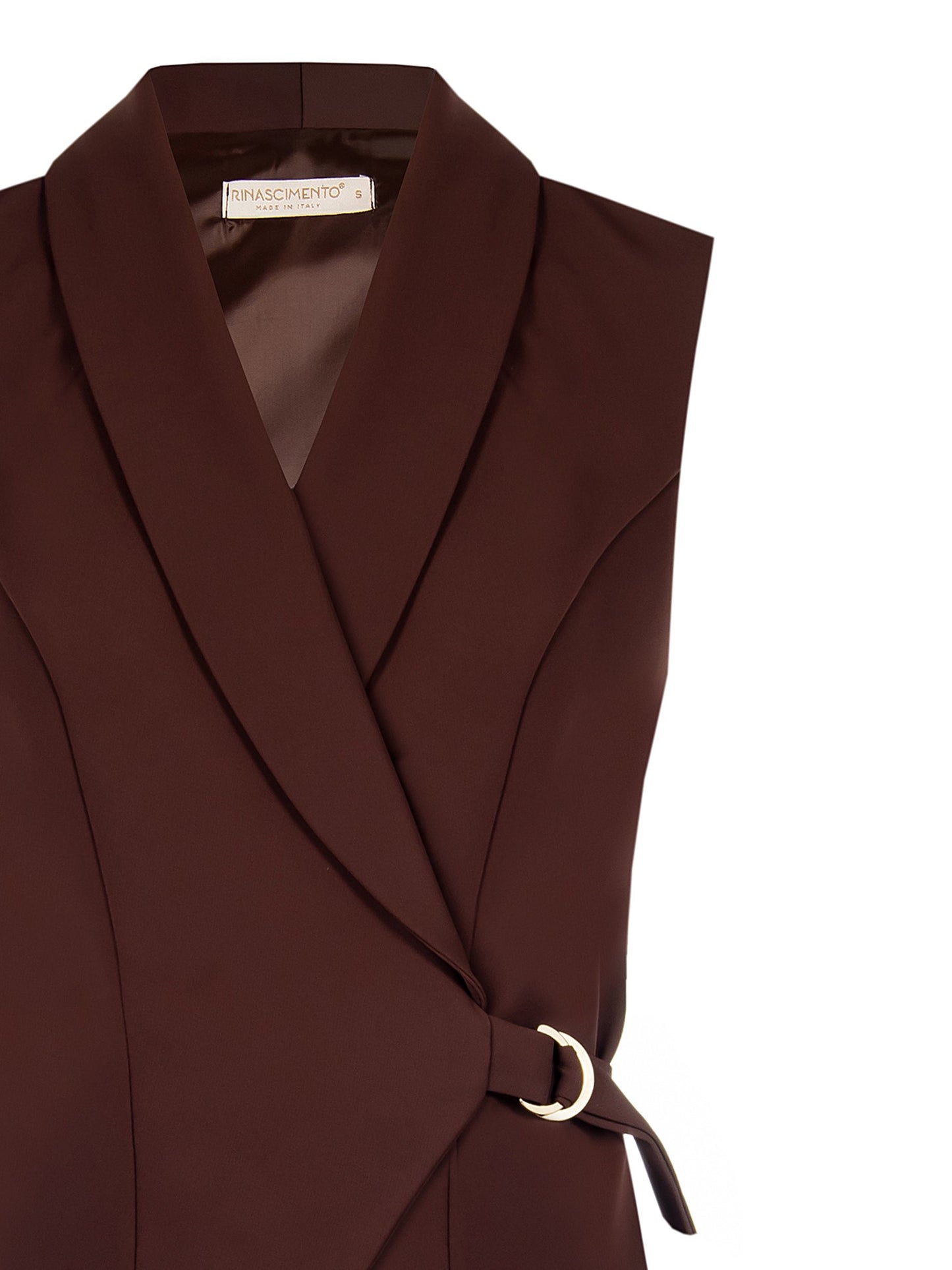 Gilet a Portafoglio in Tessuto Fluido