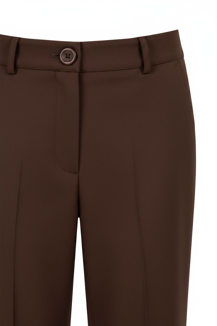 Pantaloni Dritti in Tessuto Fluido