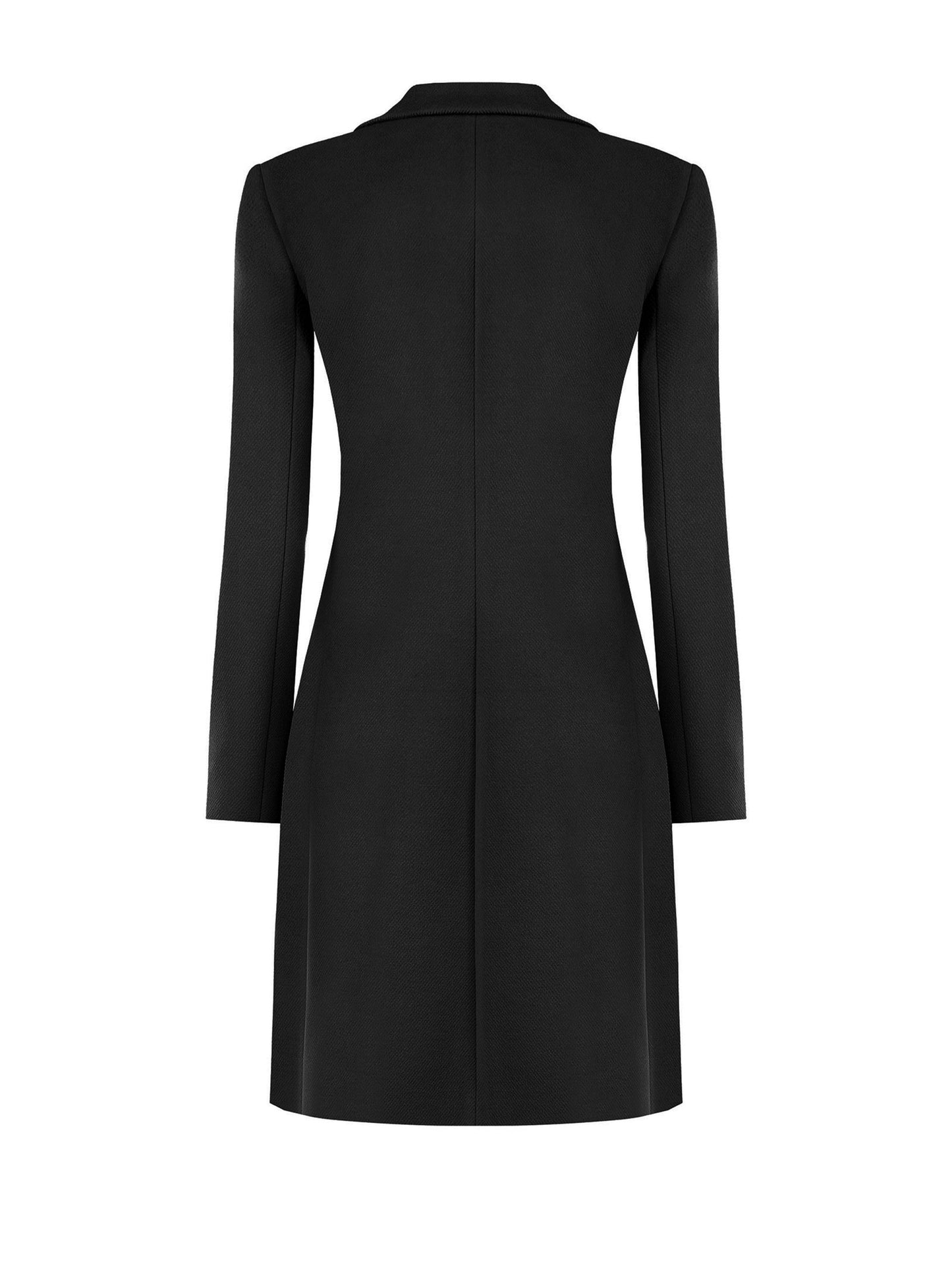 Cappotto Medio Sfiancato in Panno con Rever