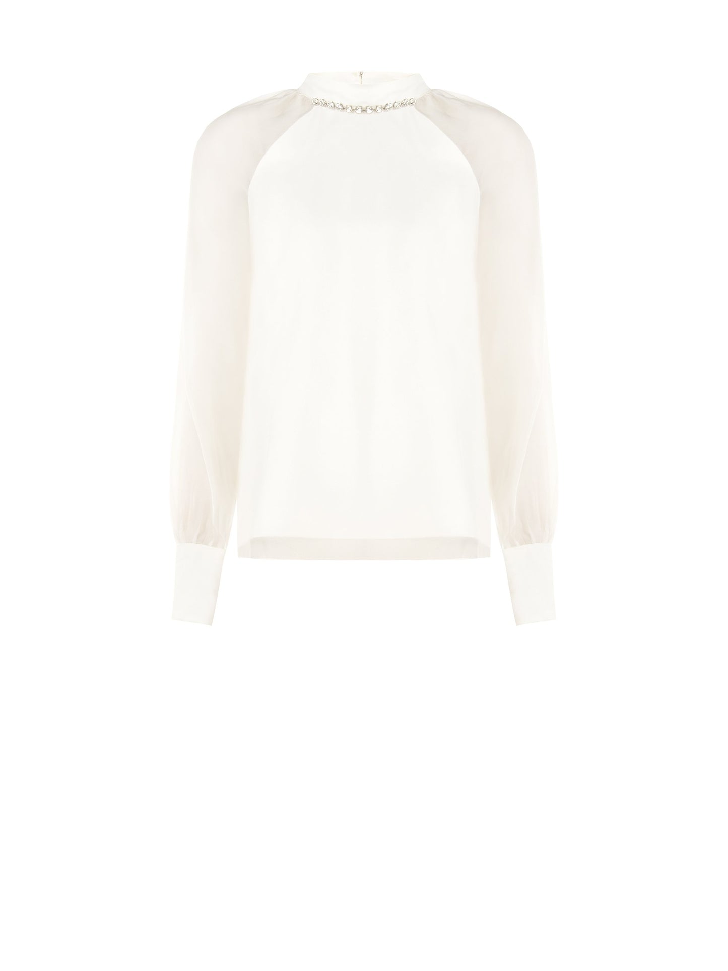 Blusa Ampia in Chiffon con Cristalli – Rinascimento