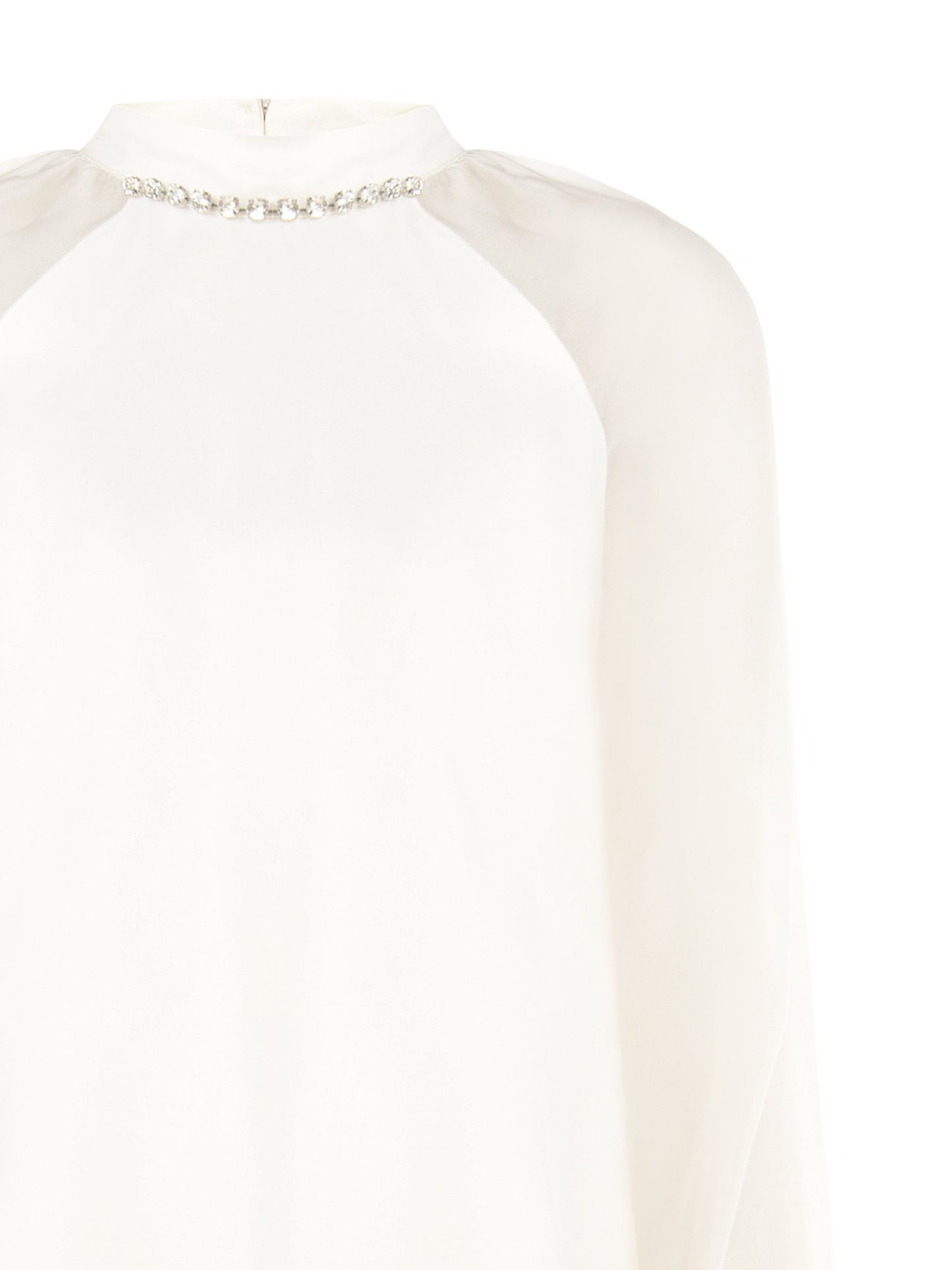 Blusa Ampia in Chiffon con Cristalli – Rinascimento