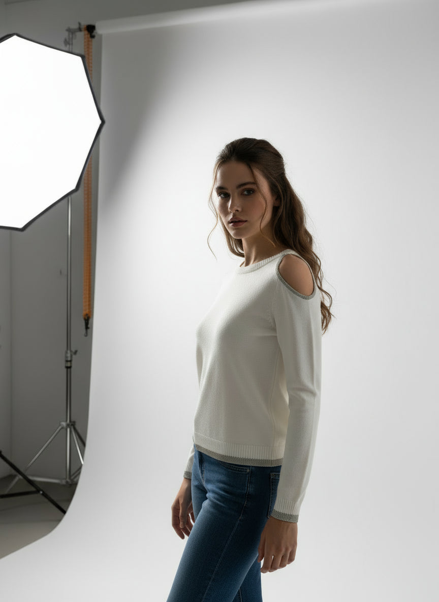 Maglia con dettagli Lurex