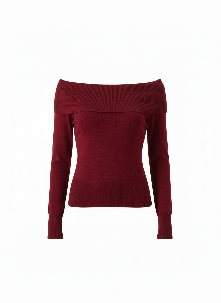 Maglia con Collo Ribaltato