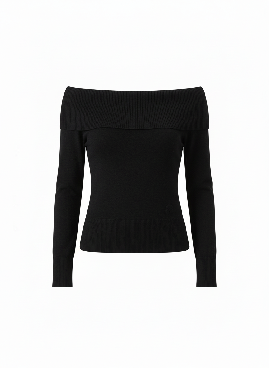 Maglia con Collo Ribaltato