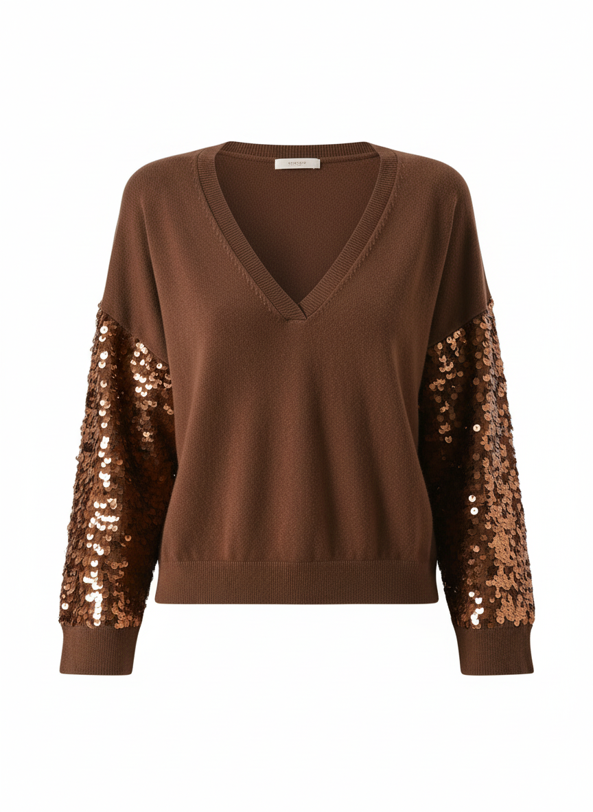 Maglia con Maniche Paillettes