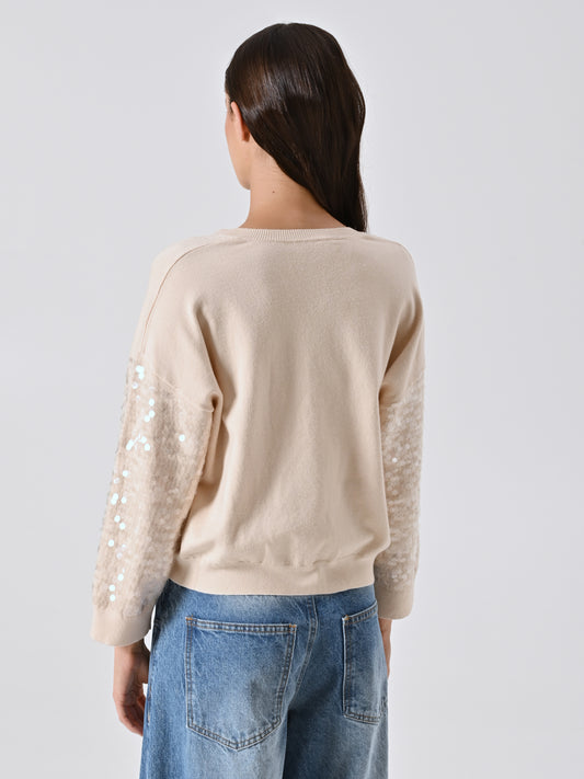Maglia con Maniche Paillettes