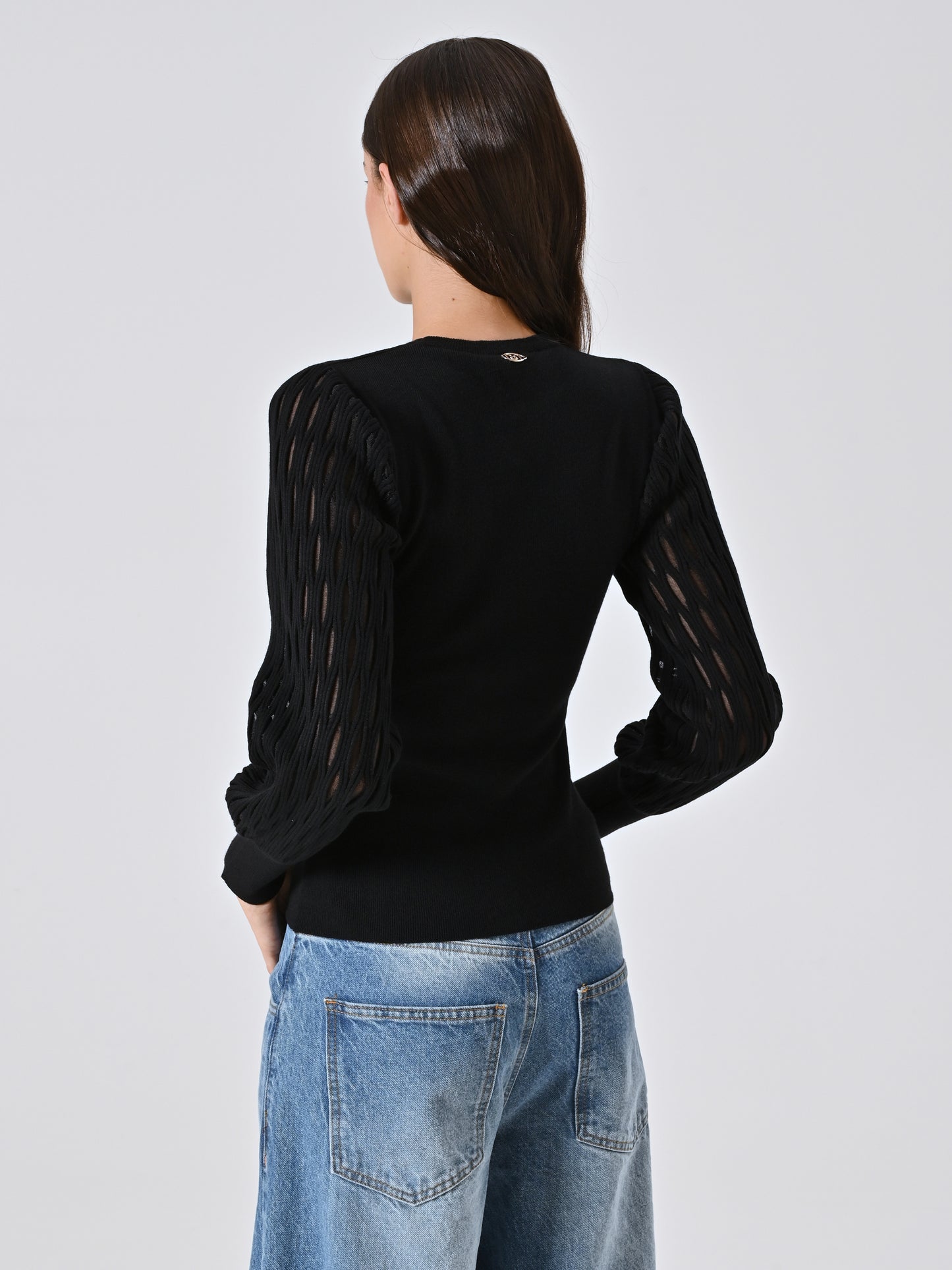 Maglia Girocollo con Trasparenze