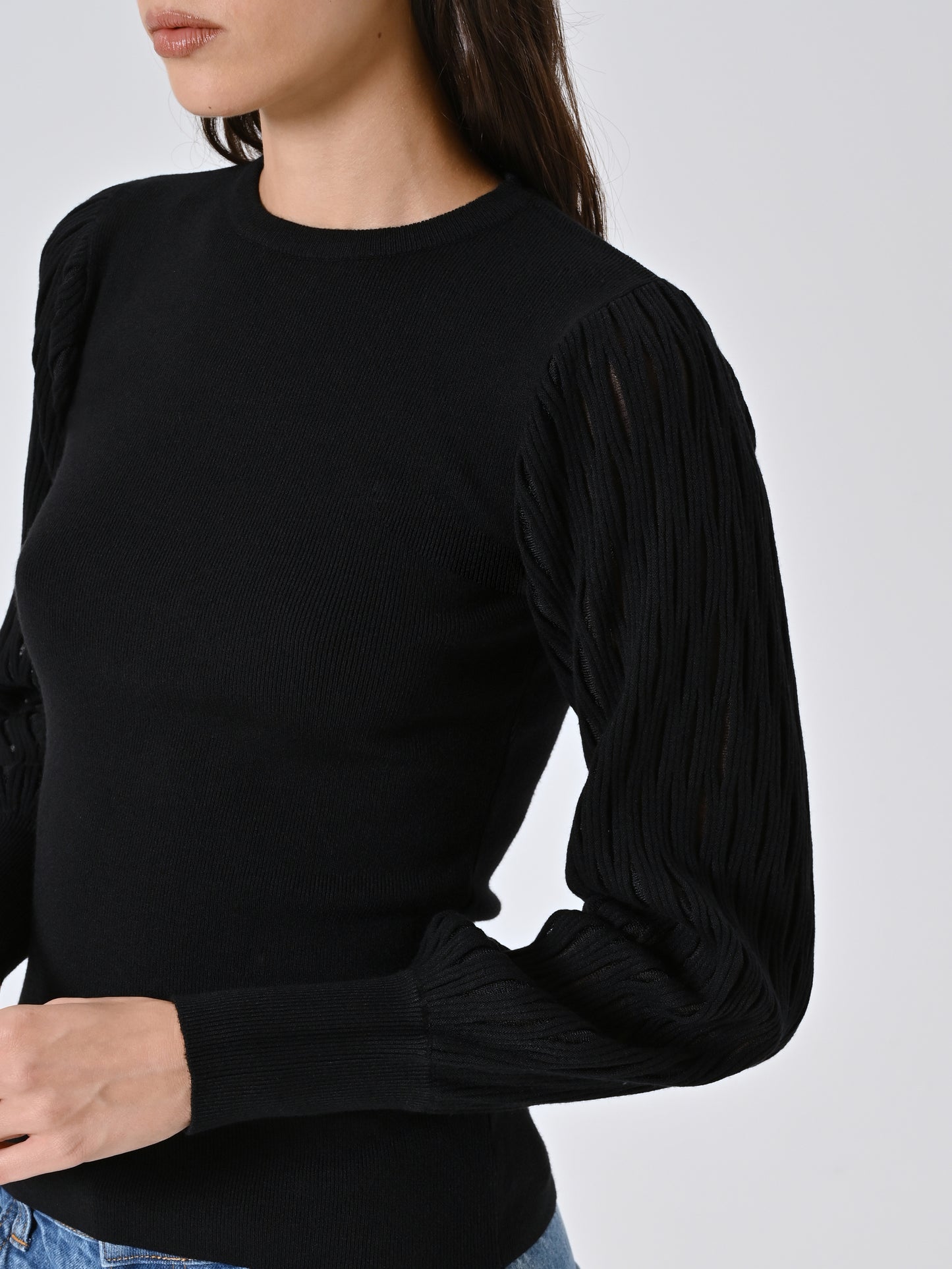 Maglia Girocollo con Trasparenze