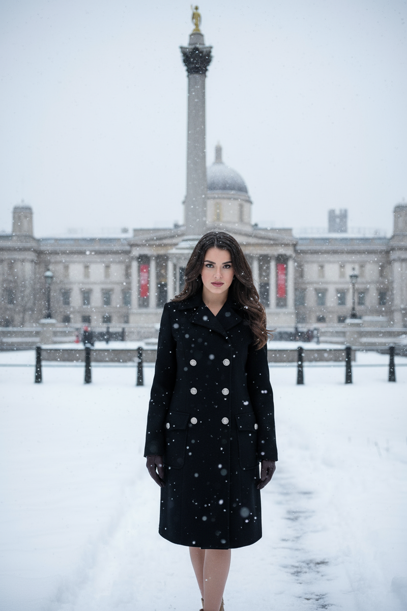 Cappotto Manica Lunga Doppio Petto