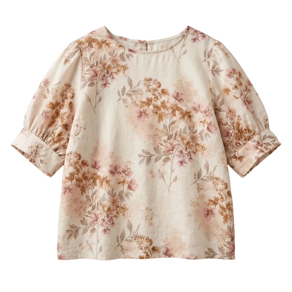 Blusa Fantasia Floreale in Lyocell