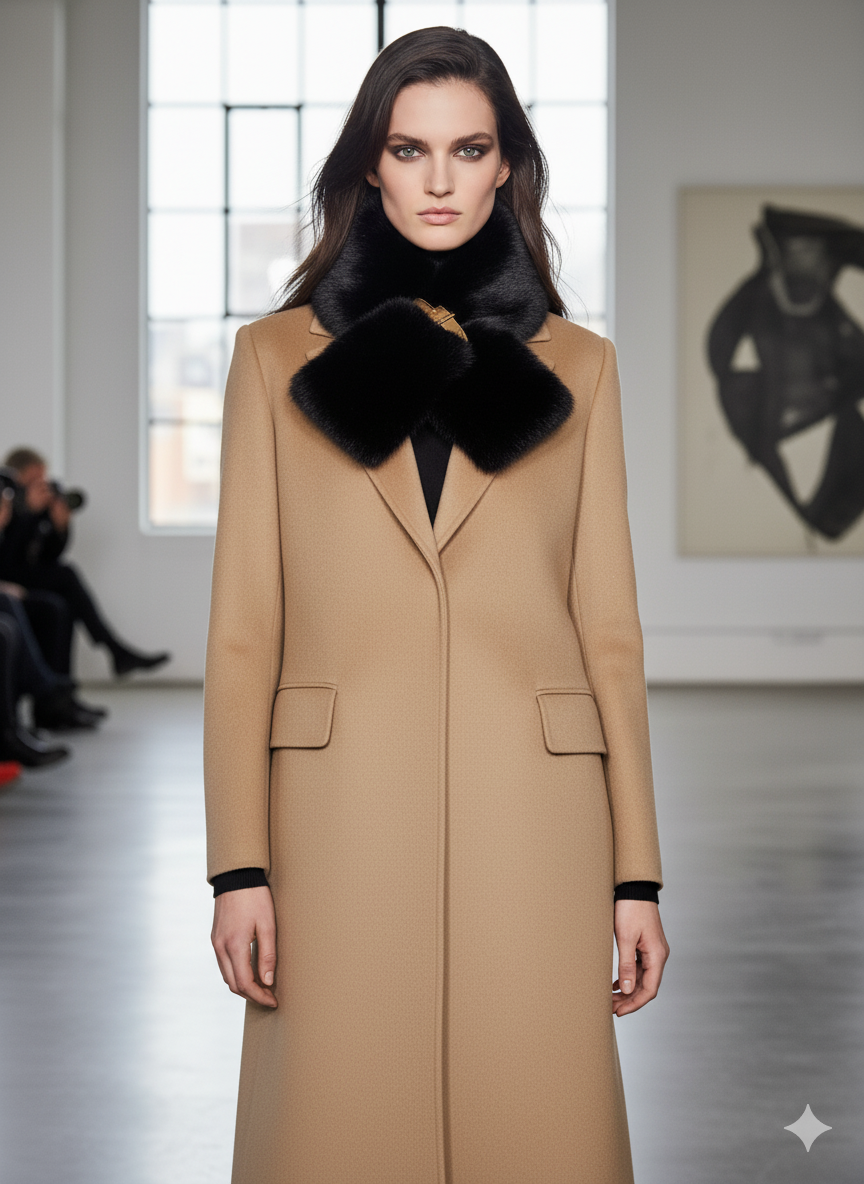 Scaldacollo in Pelliccia Sintetica con Cinturino