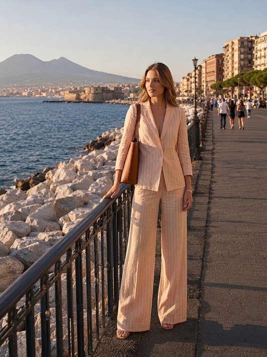 Pantalone Palazzo  a Righe