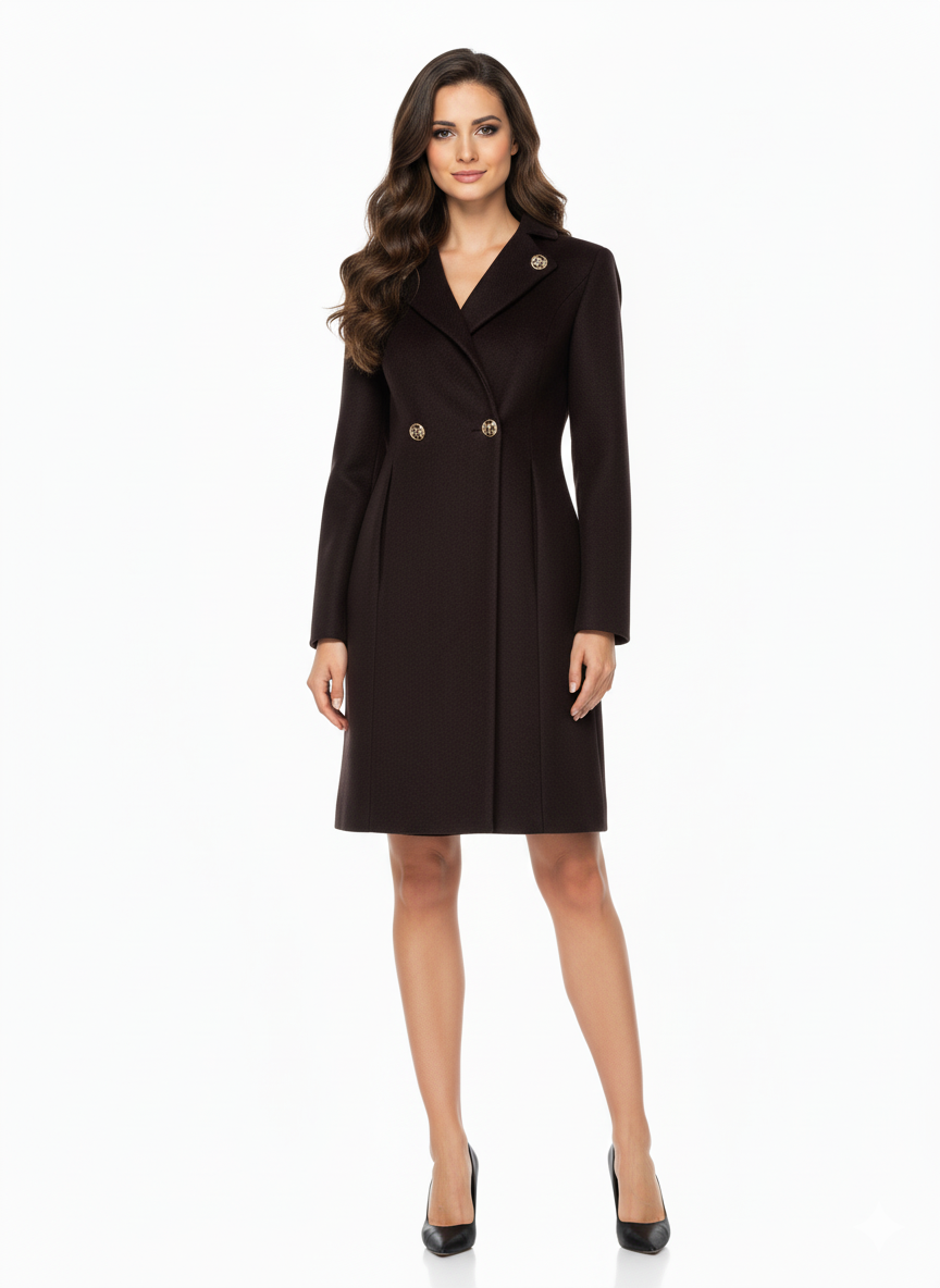 Cappotto con Bottoni sul Collo