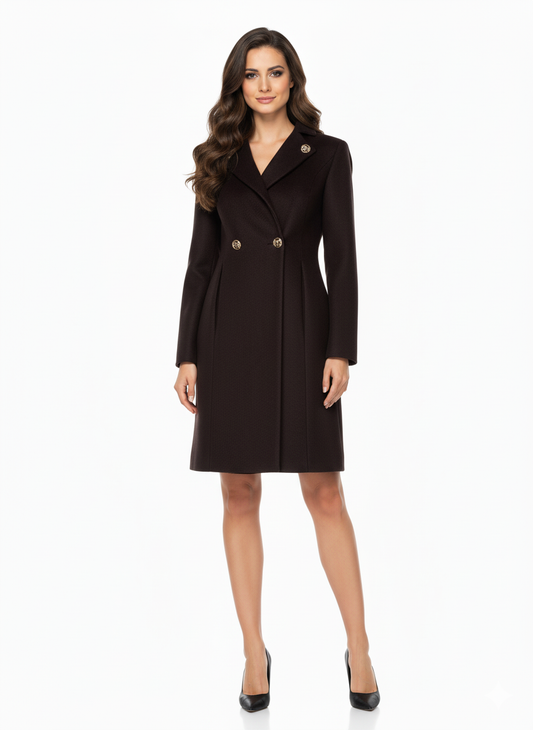 Cappotto con Bottoni sul Collo