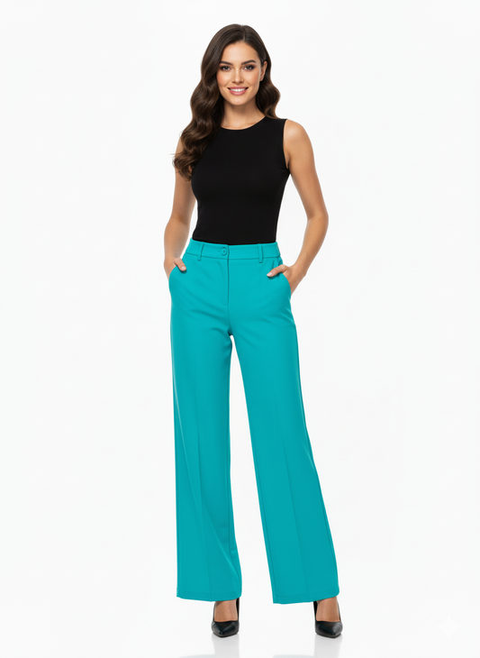 Pantaloni Palazzo con Elastico