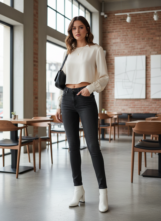 Jeans Skinny Vita Alta