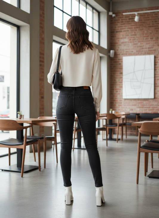 Jeans Skinny Vita Alta