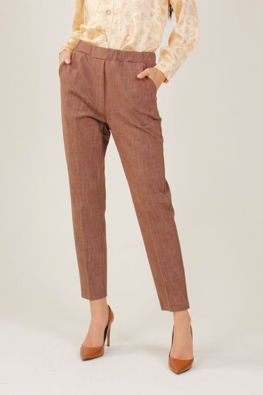 Pantaloni Strutturati Con Elastico In Vita