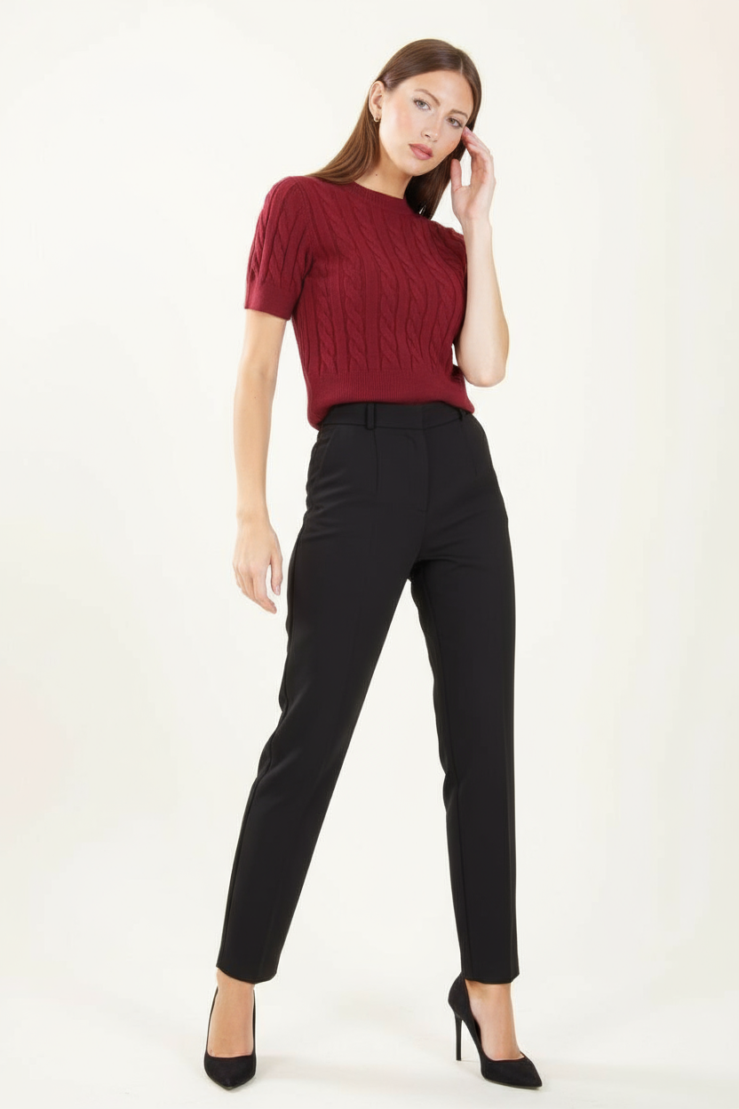 Maglia Manica Corta a Trecce