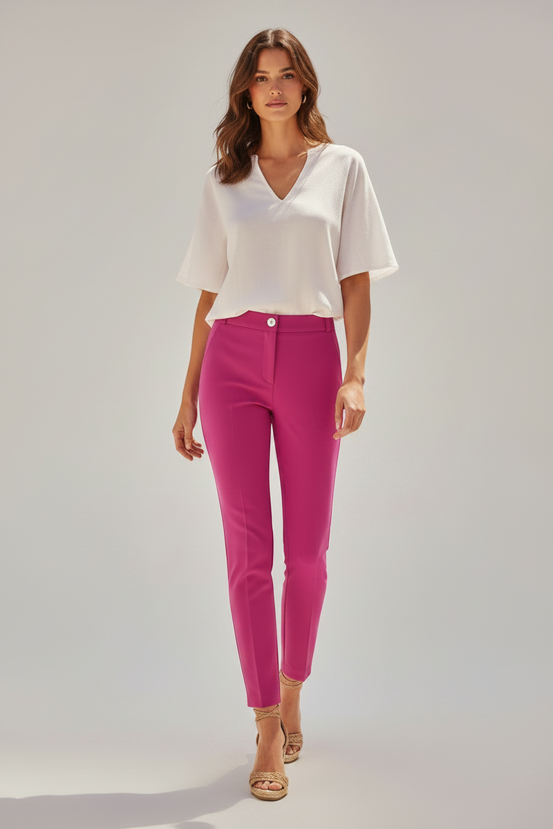 Pantaloni Sigaretta Senza Tasche
