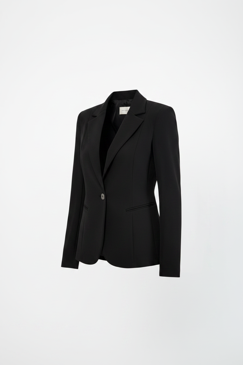 Giacca Monopetto Sfoderata con Spalline Imbottite Donna