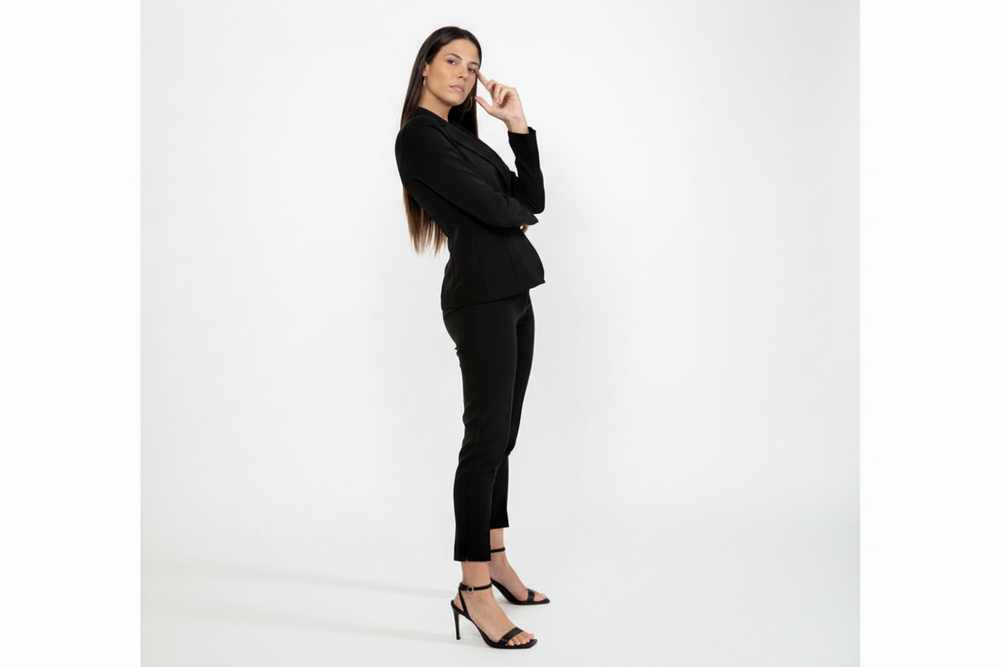 Giacca Monopetto Sfoderata con Spalline Imbottite Donna