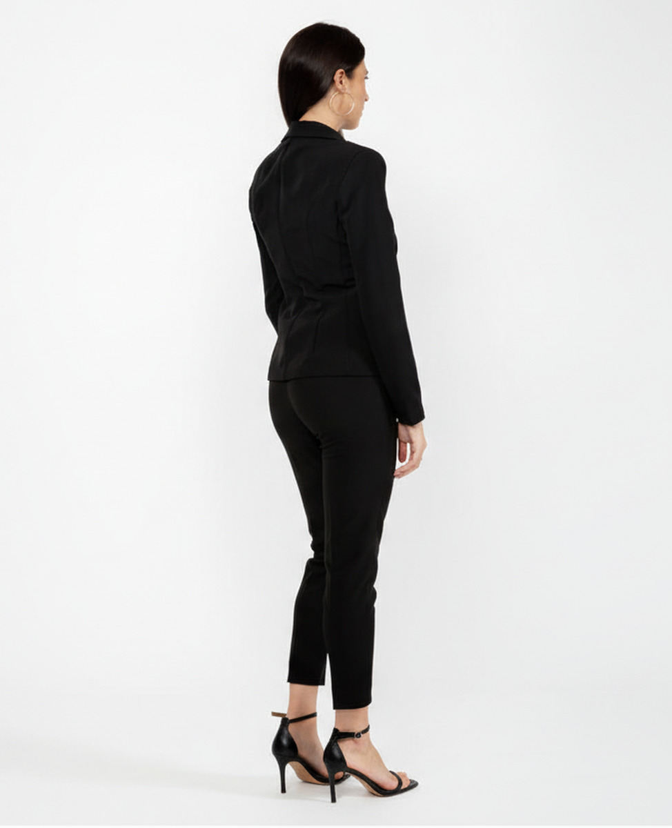 Giacca Monopetto Sfoderata con Spalline Imbottite Donna