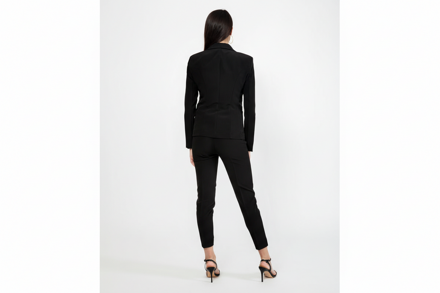 Giacca Monopetto Sfoderata con Spalline Imbottite Donna