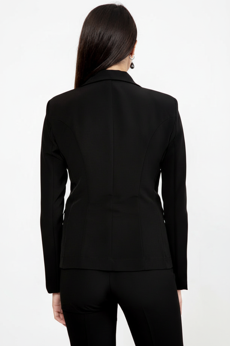 Giacca Monopetto Sfoderata con Spalline Imbottite Donna