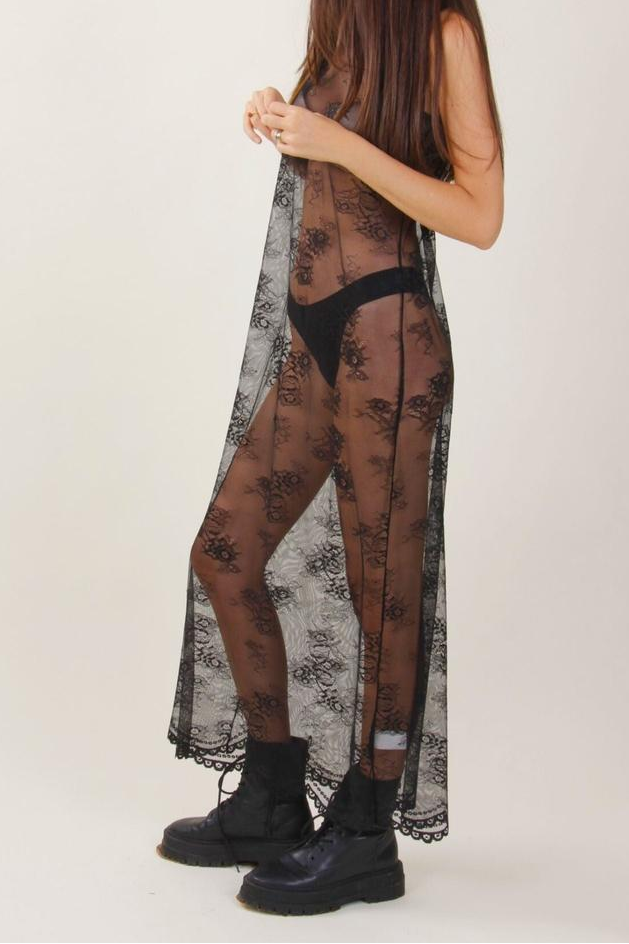 Abito Sottoveste In Pizzo