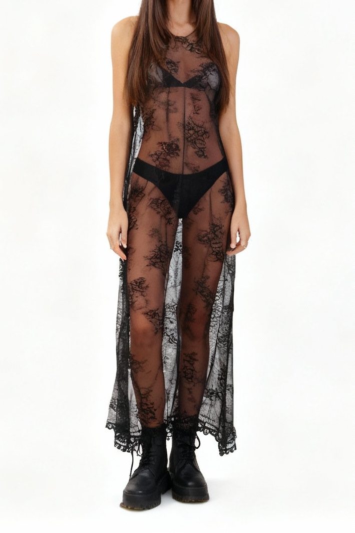 Abito Sottoveste In Pizzo