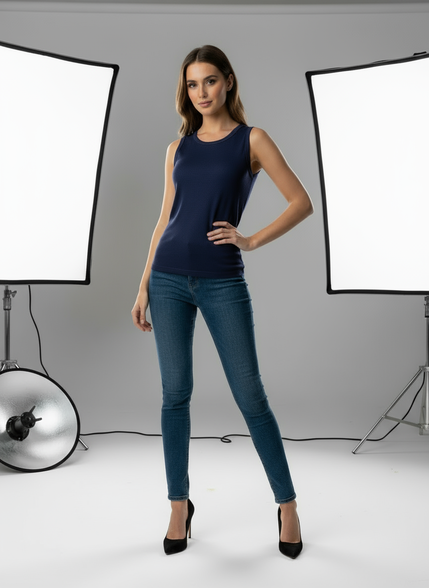 Canotta Lurex Girocollo