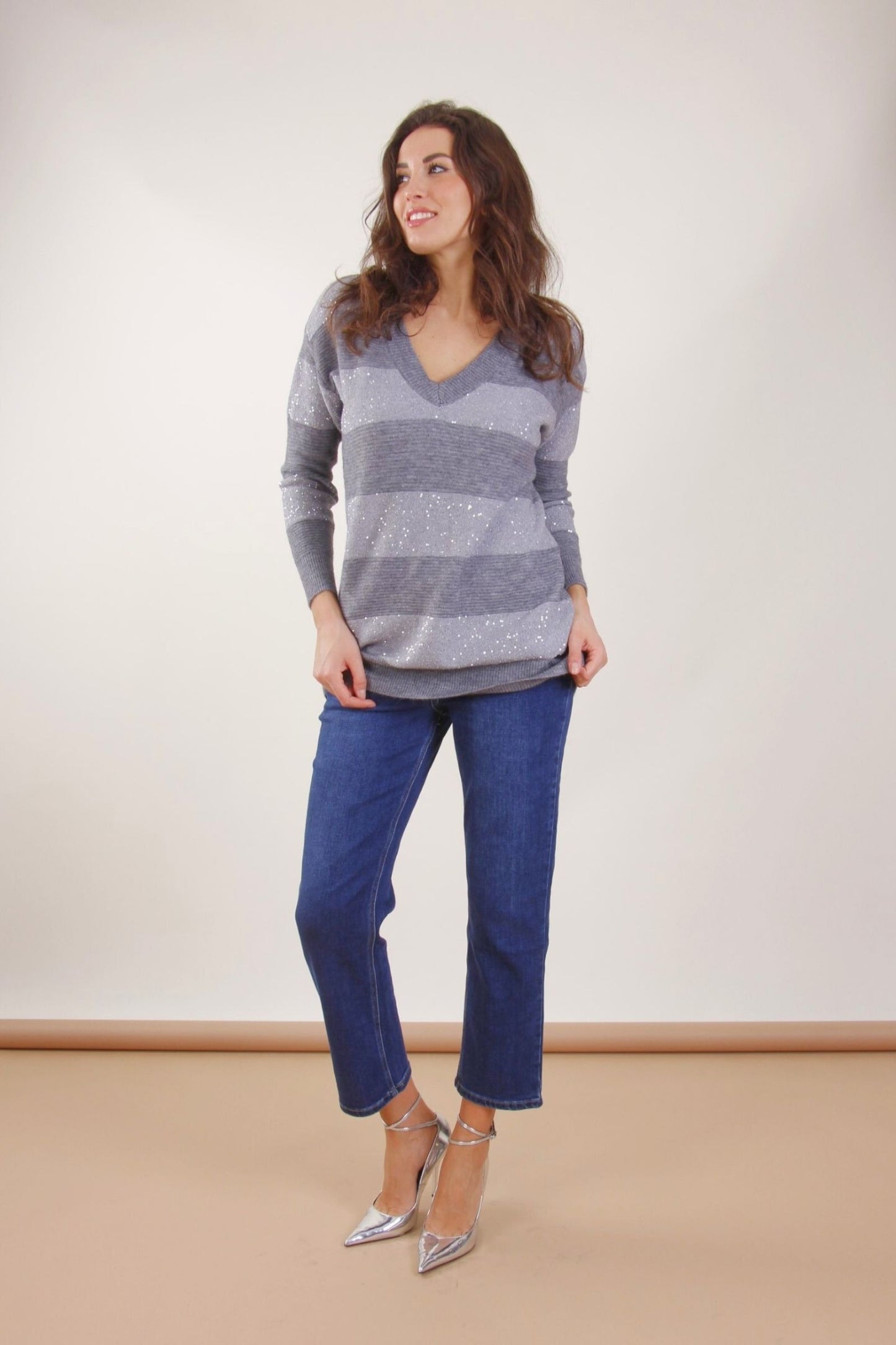 Maglione Oversize con scollo V