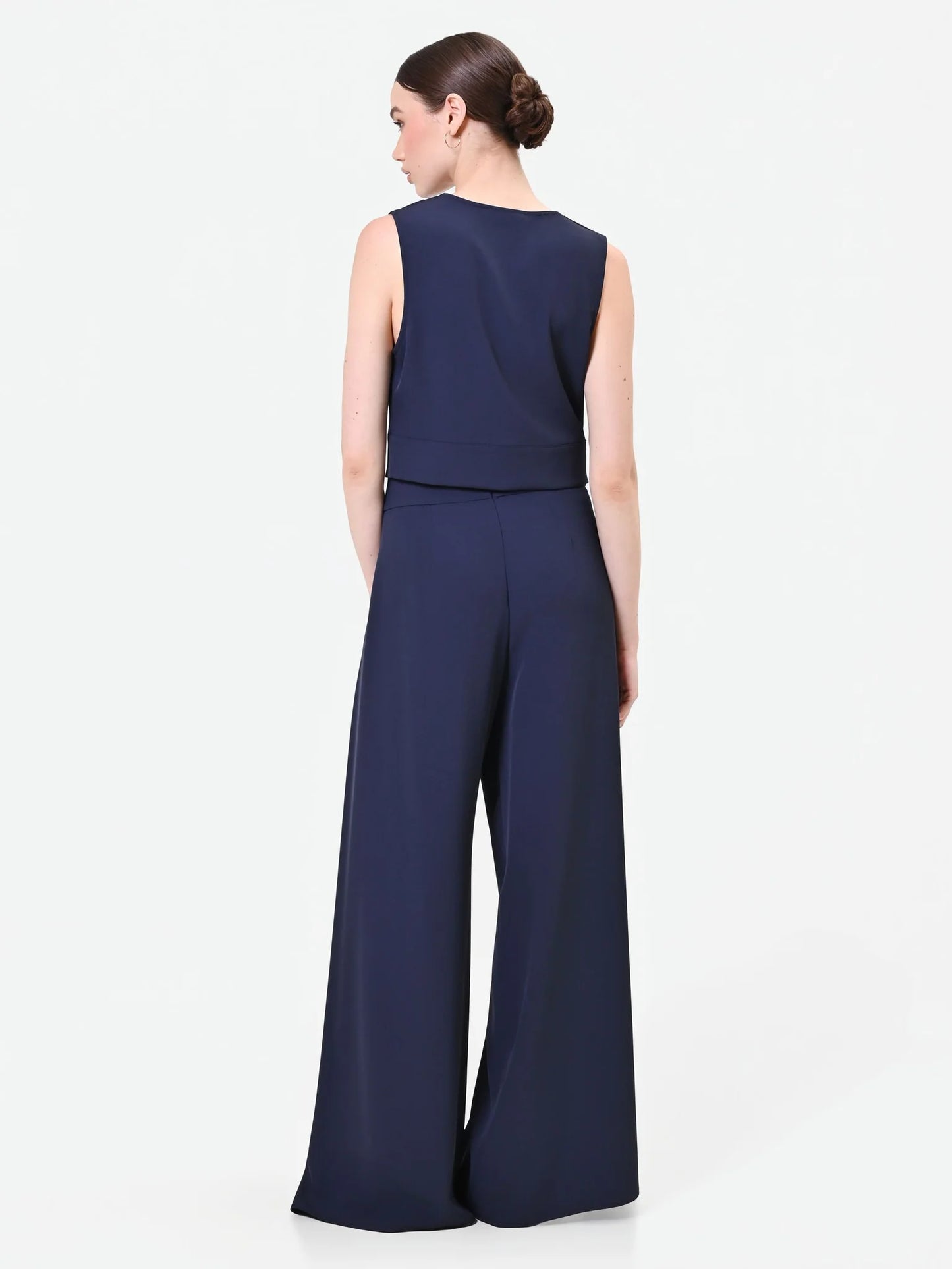 Pantalone Palazzo con Bottone Design