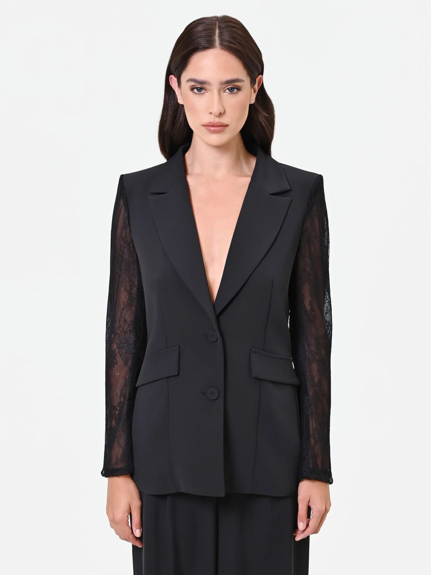 Blazer con Maniche in Pizzo