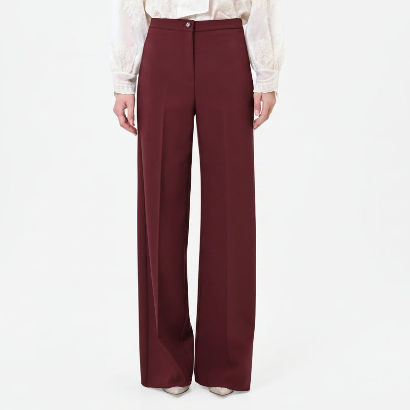 Pantalone a Palazzo con Piega Stirata