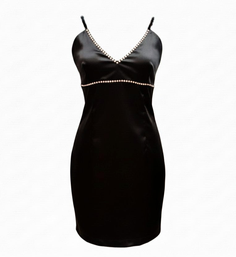 Abito Satin Strass