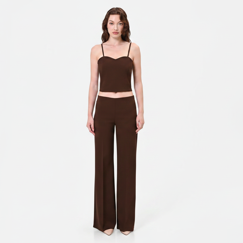Top Crop con Scollo a Cuore