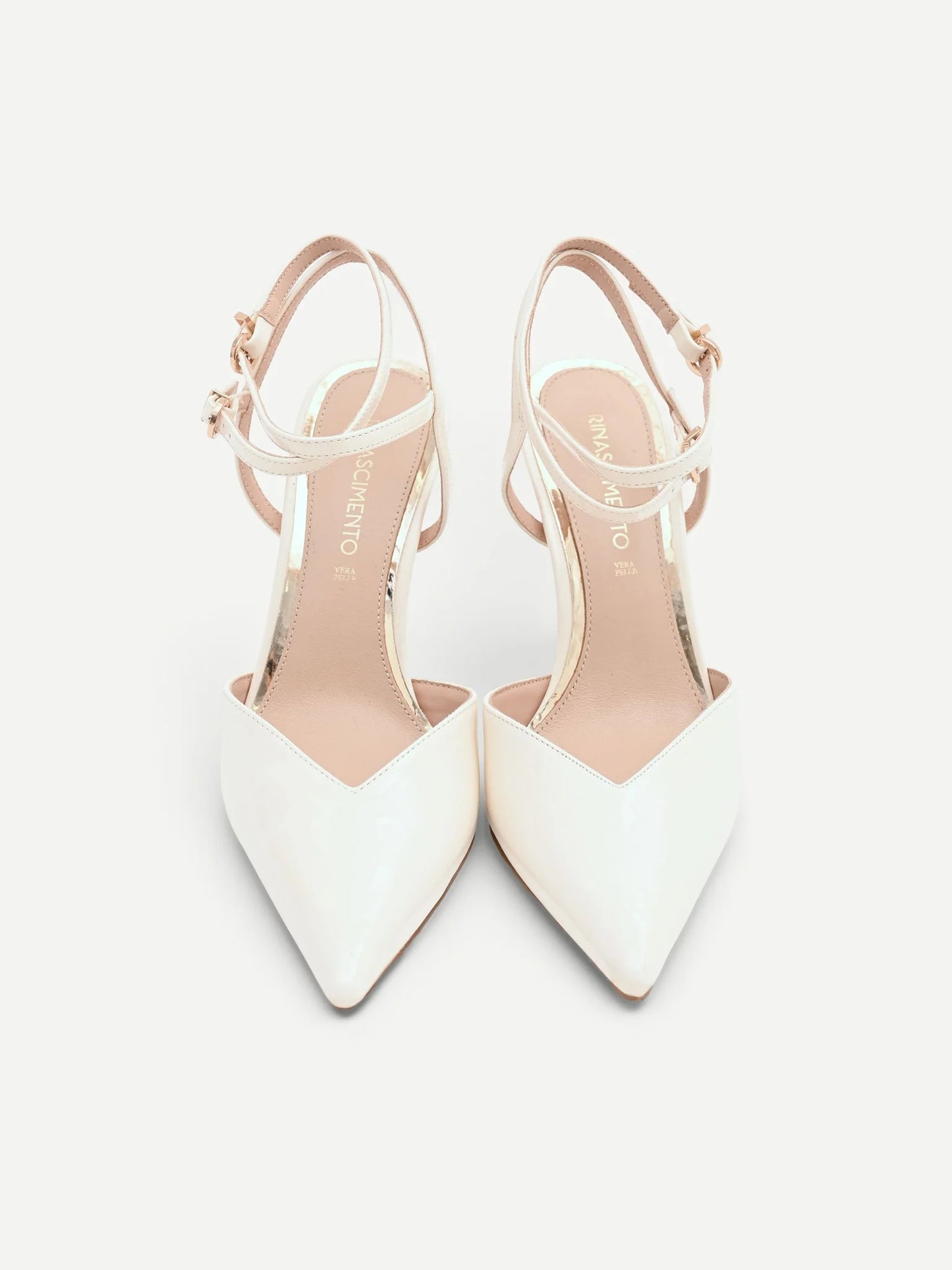 Décolleté Beige Effetto Vernice con Laccetti