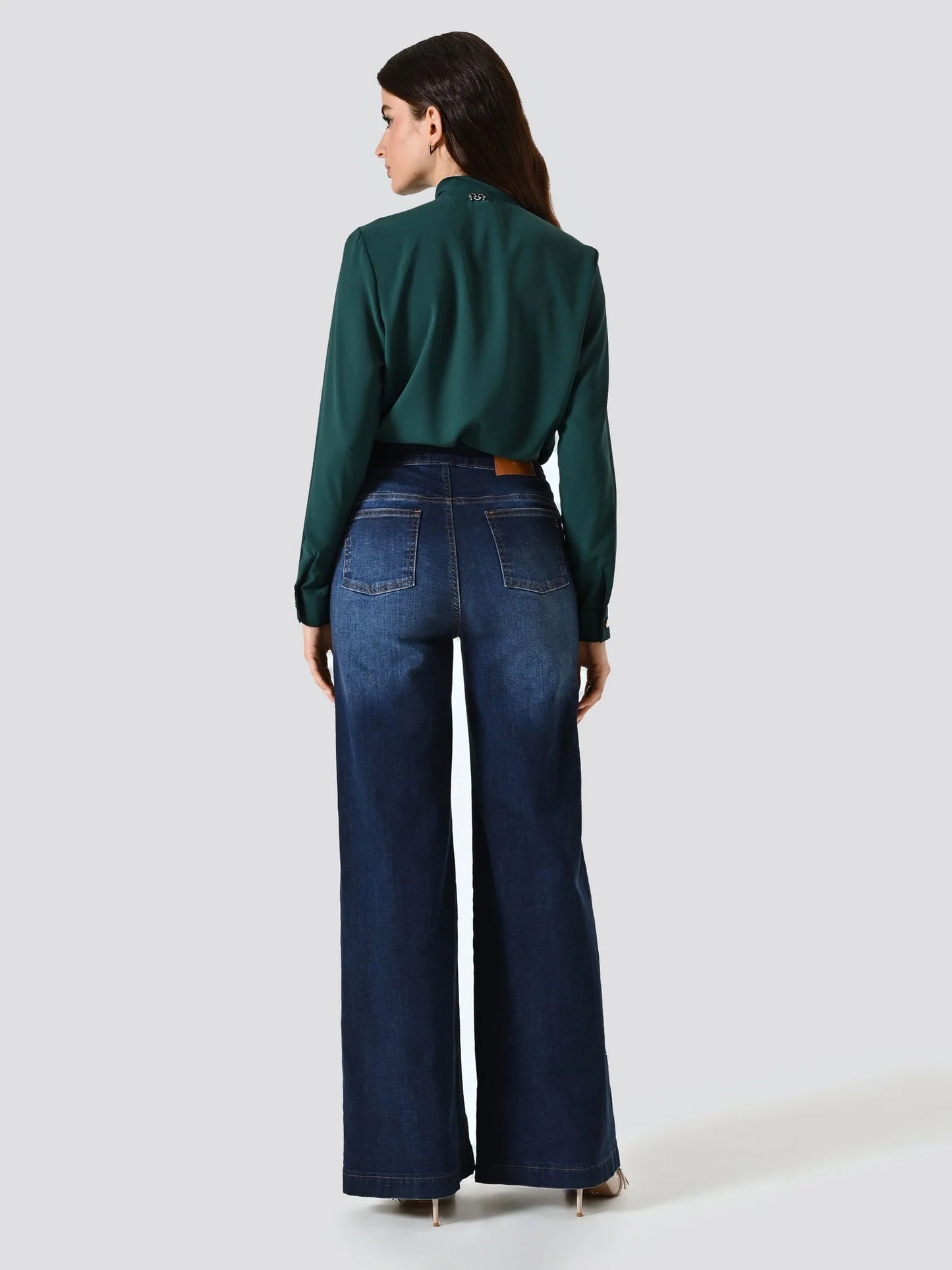 Jeans Lavaggio Scuro Wide Leg