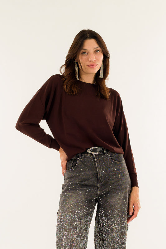 Maglia  Scollo Barchetta Viscosa