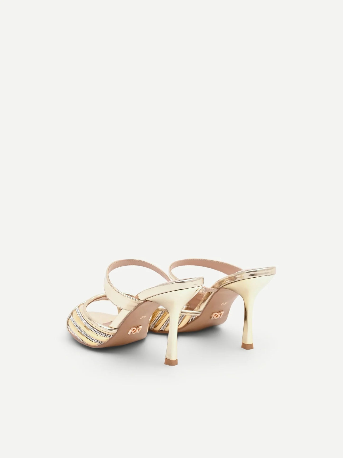 Sabot Oro con Cinturino in Strass