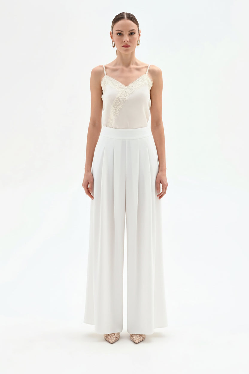 Pantalone Palazzo Con Pinces
