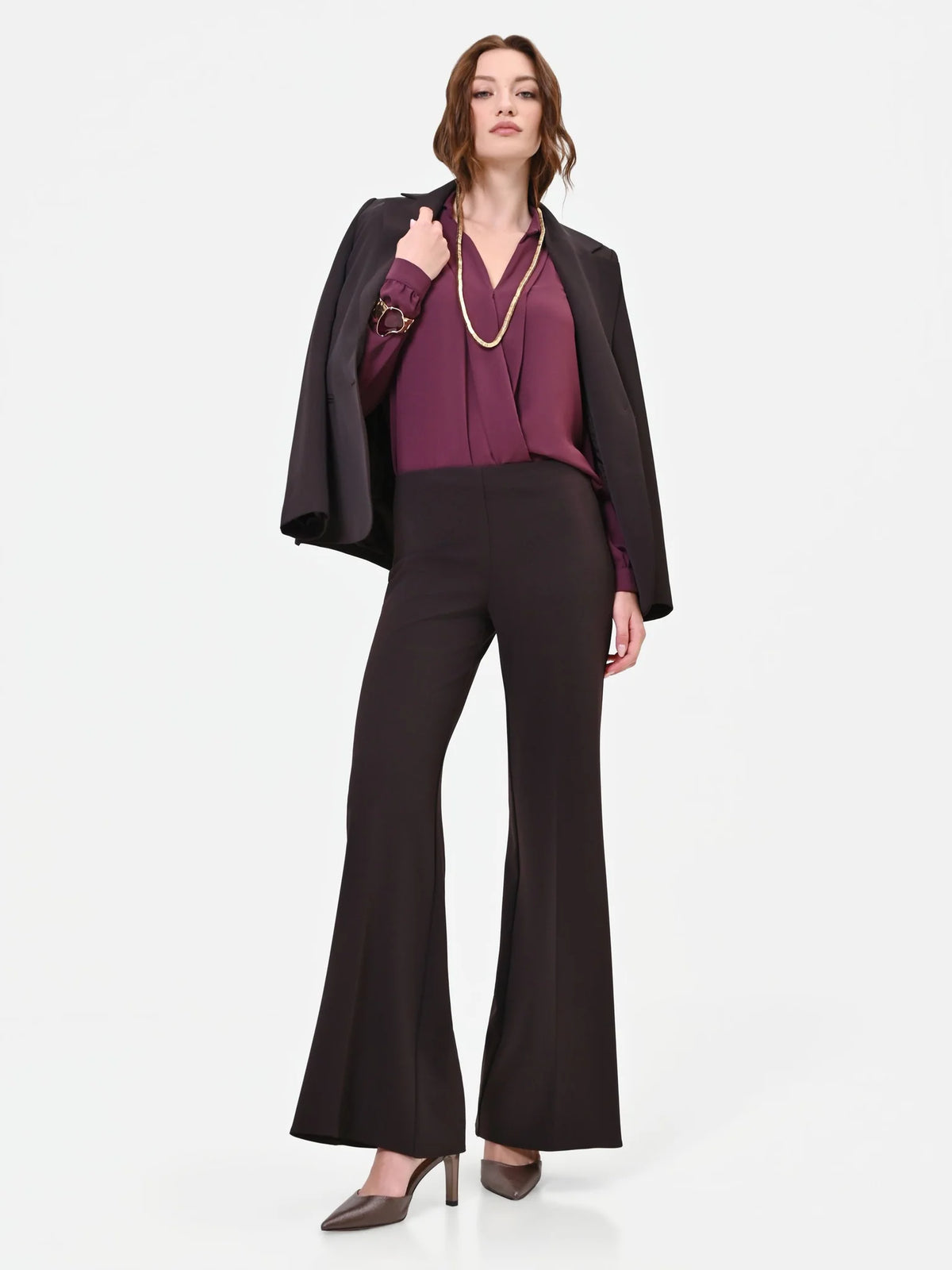 Pantalone Palazzo in Scuba Crepe