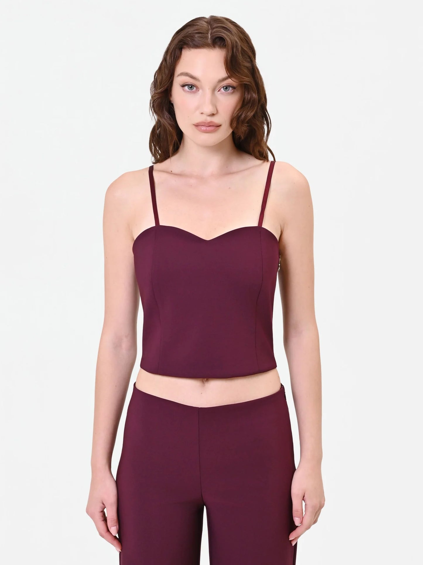 Top Crop con Scollo a Cuore